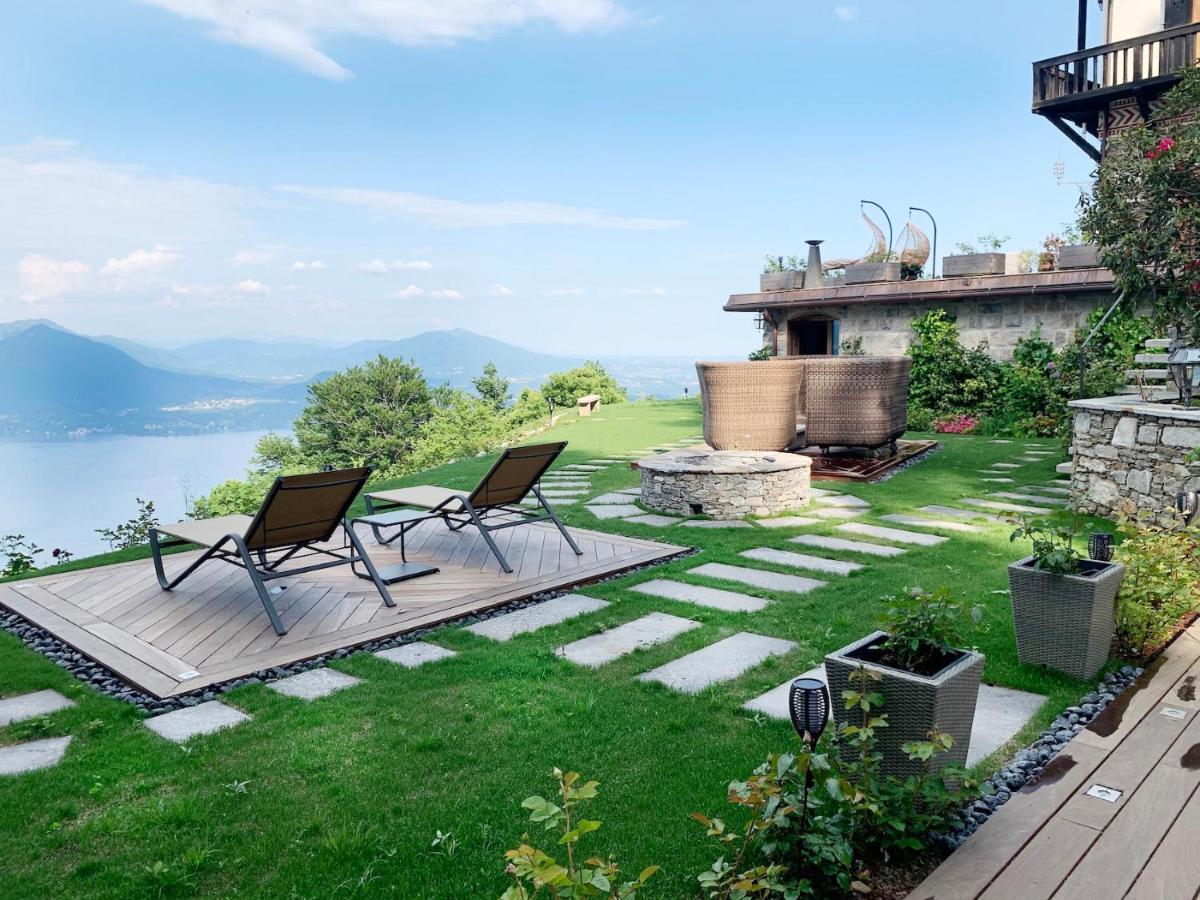 Private Luxury Spa & Silence Retreat With Spectacular View Over The Lake Maggiore Stresa Exterior photo