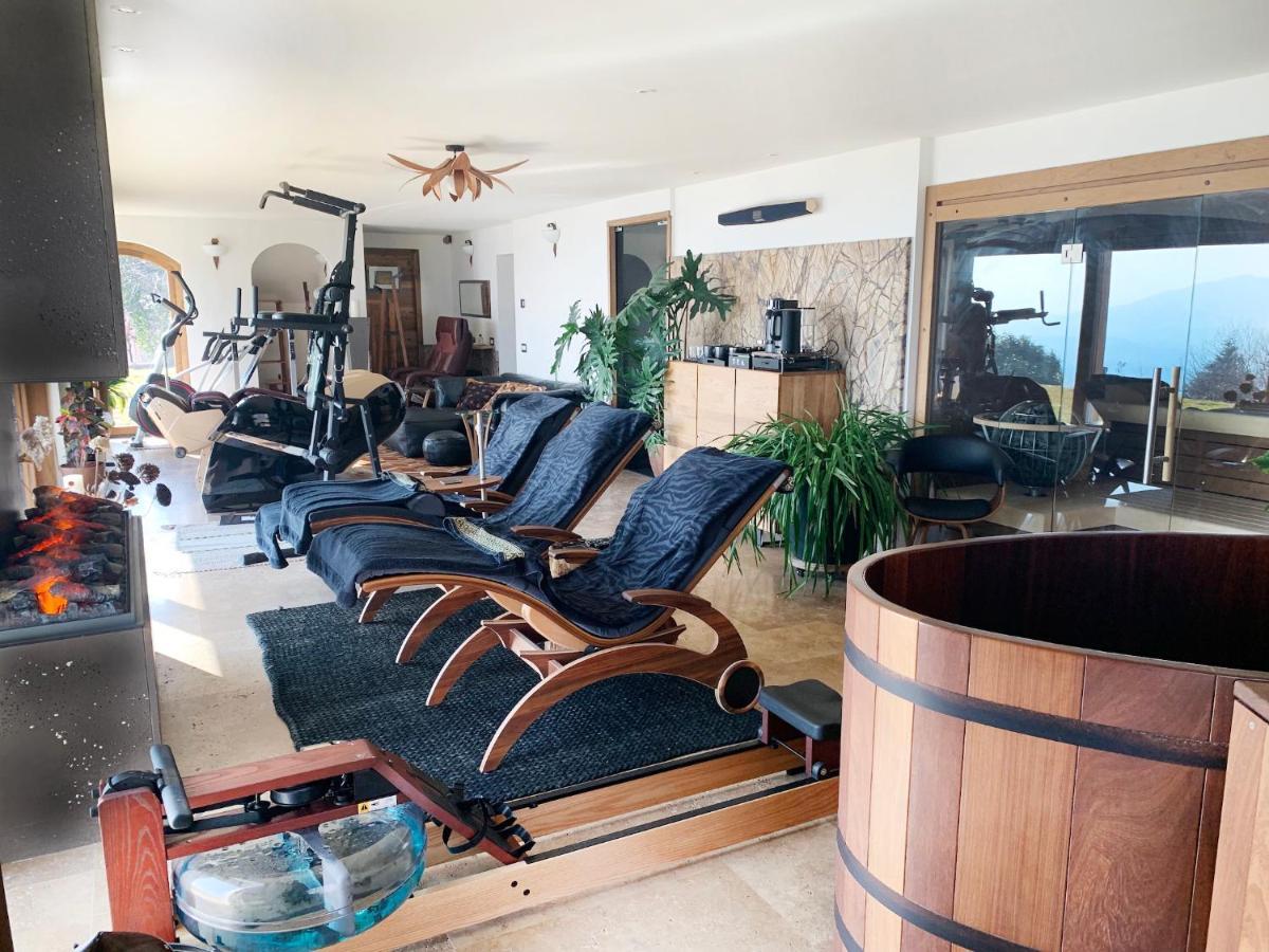 Private Luxury Spa & Silence Retreat With Spectacular View Over The Lake Maggiore Stresa Exterior photo
