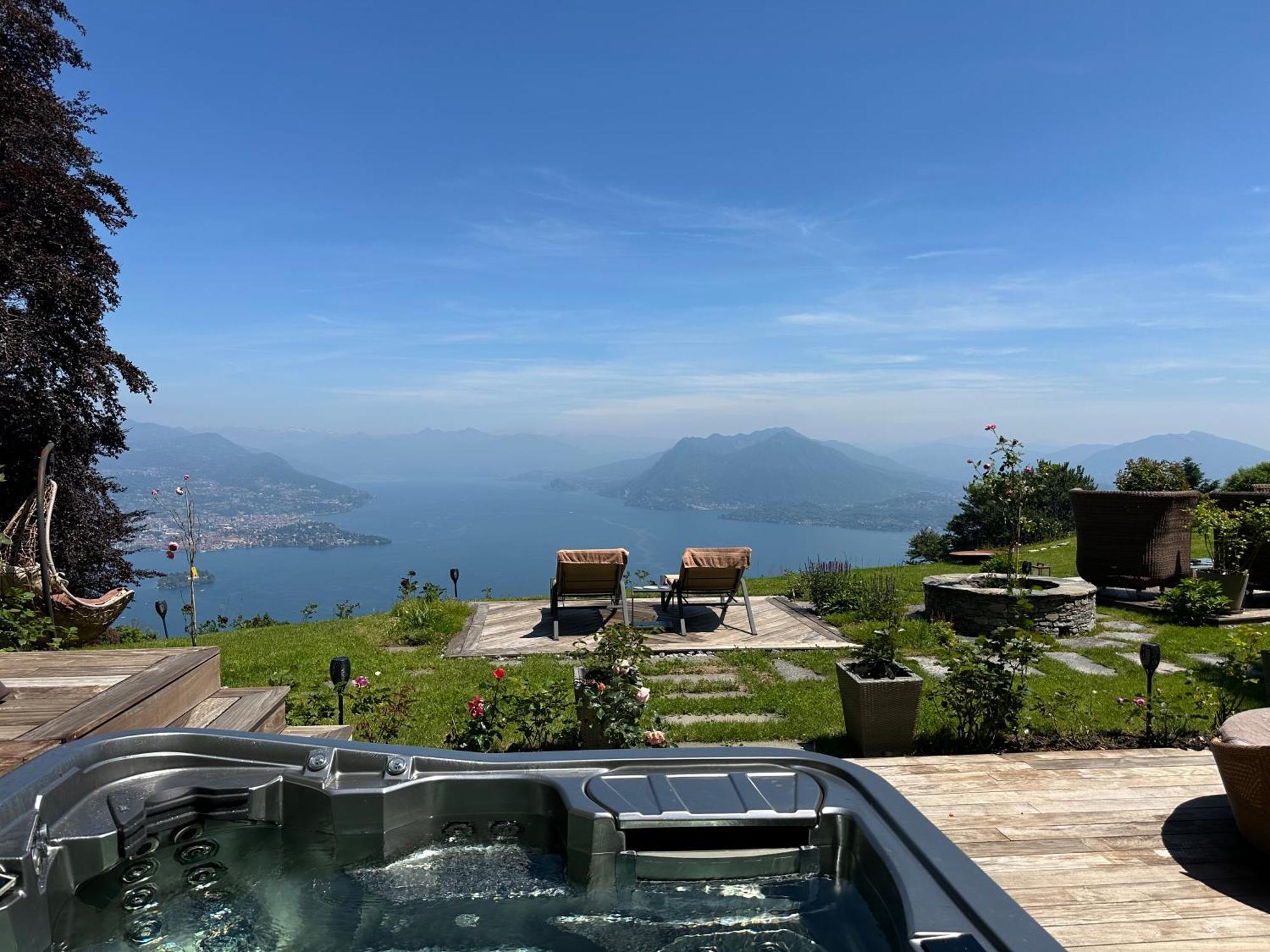 Private Luxury Spa & Silence Retreat With Spectacular View Over The Lake Maggiore Stresa Exterior photo