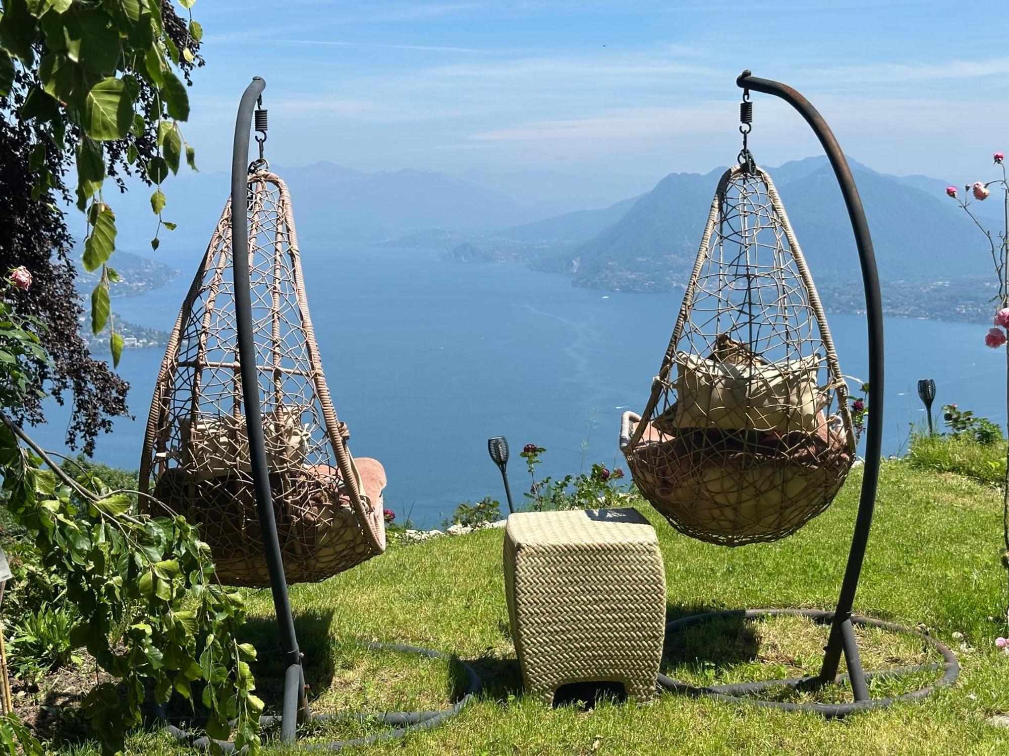 Private Luxury Spa & Silence Retreat With Spectacular View Over The Lake Maggiore Stresa Exterior photo