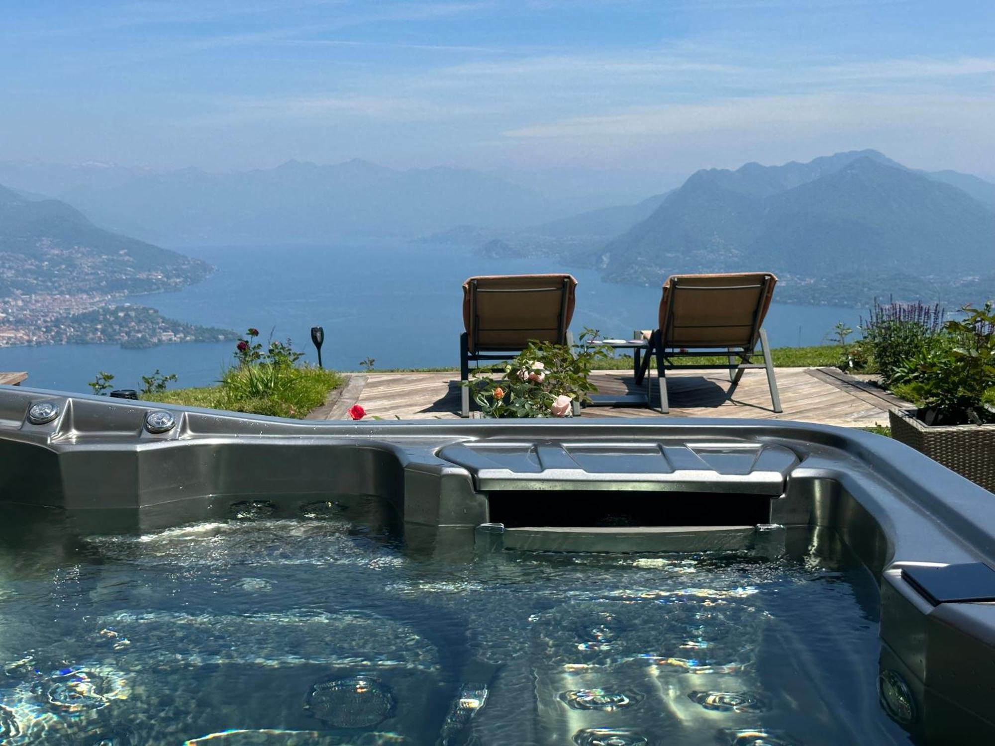 Private Luxury Spa & Silence Retreat With Spectacular View Over The Lake Maggiore Stresa Exterior photo