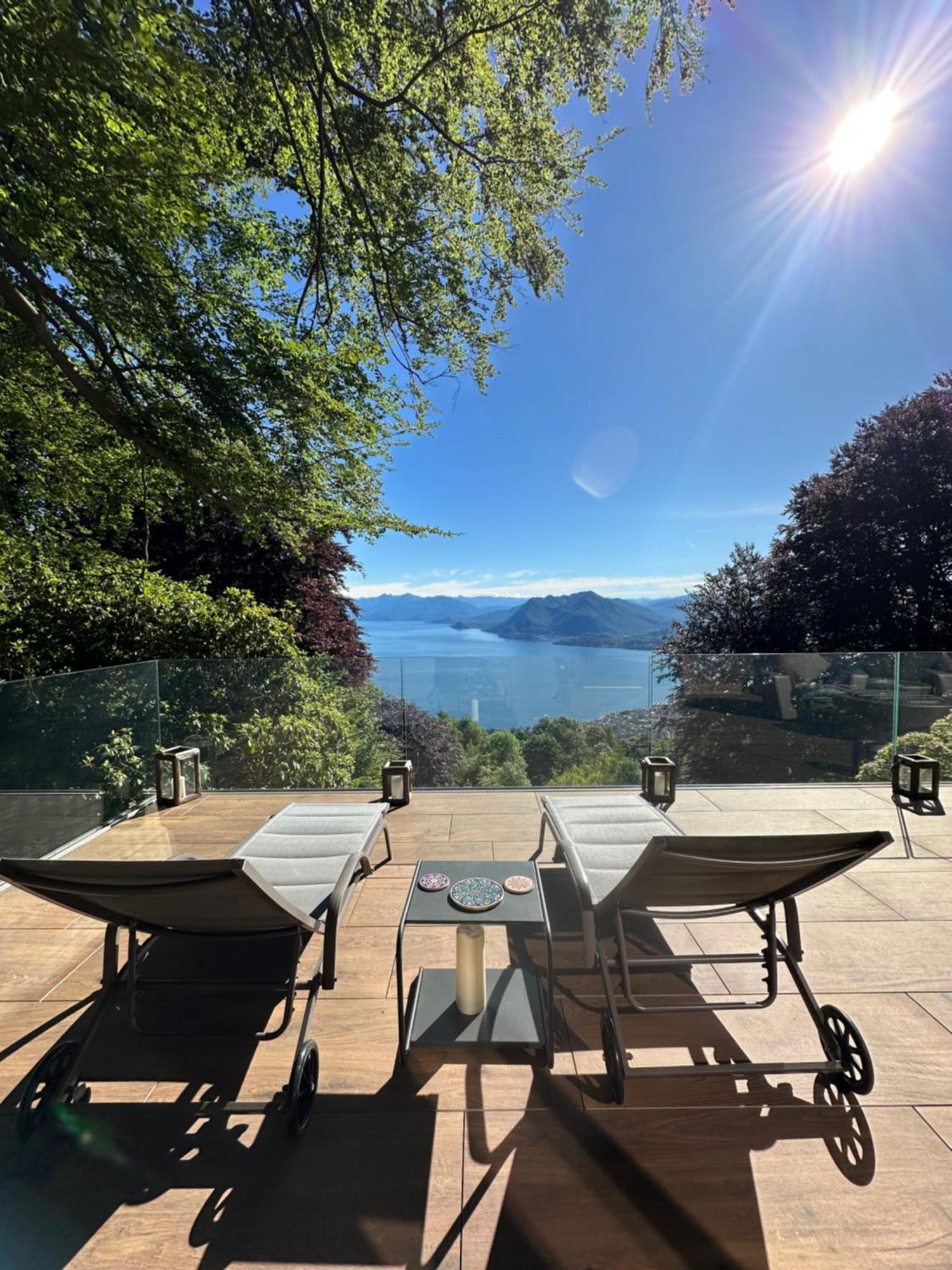 Private Luxury Spa & Silence Retreat With Spectacular View Over The Lake Maggiore Stresa Exterior photo