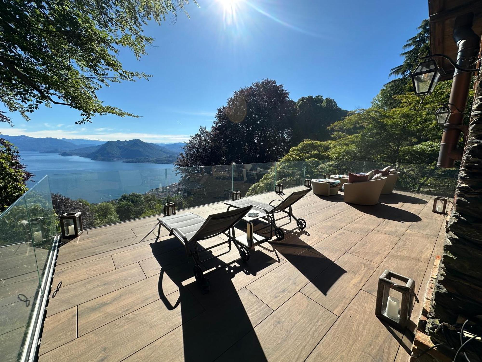 Private Luxury Spa & Silence Retreat With Spectacular View Over The Lake Maggiore Stresa Exterior photo